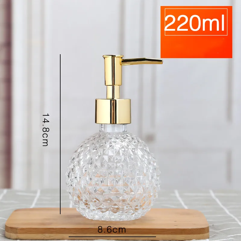 Прозрачная стеклянная бутылка для дезинфицирующего средства рук в европейском