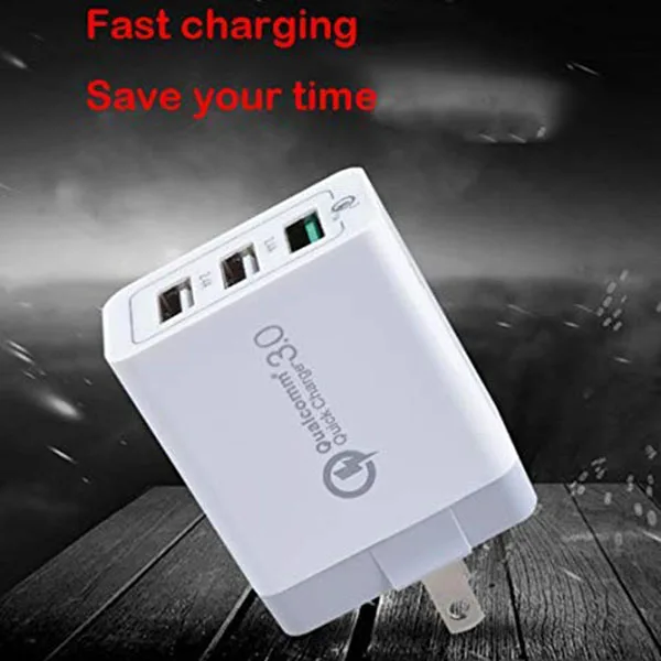 Многофункциональное настенное зарядное устройство QC3.0 портативное USB с 3 usb
