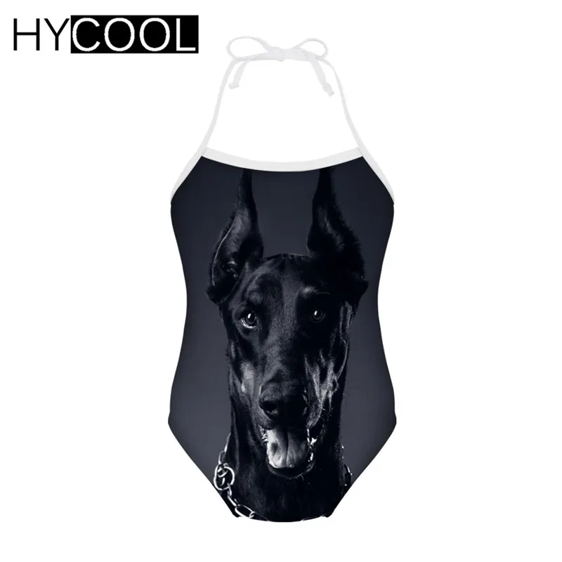 R2114BS HYCOOL/детская одежда для купания; купальный костюм с принтом французского бульдога; Купальник для девочек; боди; цельные купальные костюмы; детское бикини - Цвет: R2114BS