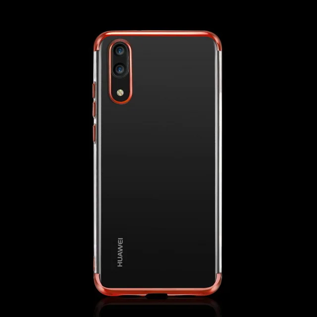 Red Силиконовый чехол-бампер с покрытием P20 Lite для huawei P20 P20 Lite Pro, мягкий силиконовый прозрачный чехол из ТПУ для huawei P 20 - Цвет: Red