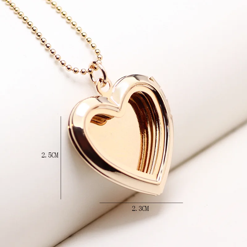 Женское ожерелье с подвеской в виде сердца и фоторамки|necklace jewelry|pendant necklacejewelry jewelry