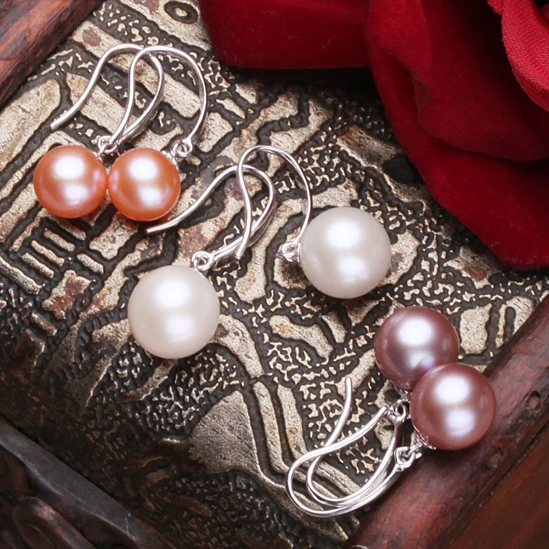 Сверкающие серьги-капли из натурального жемчуга 3 цвета серьги для женщин модный