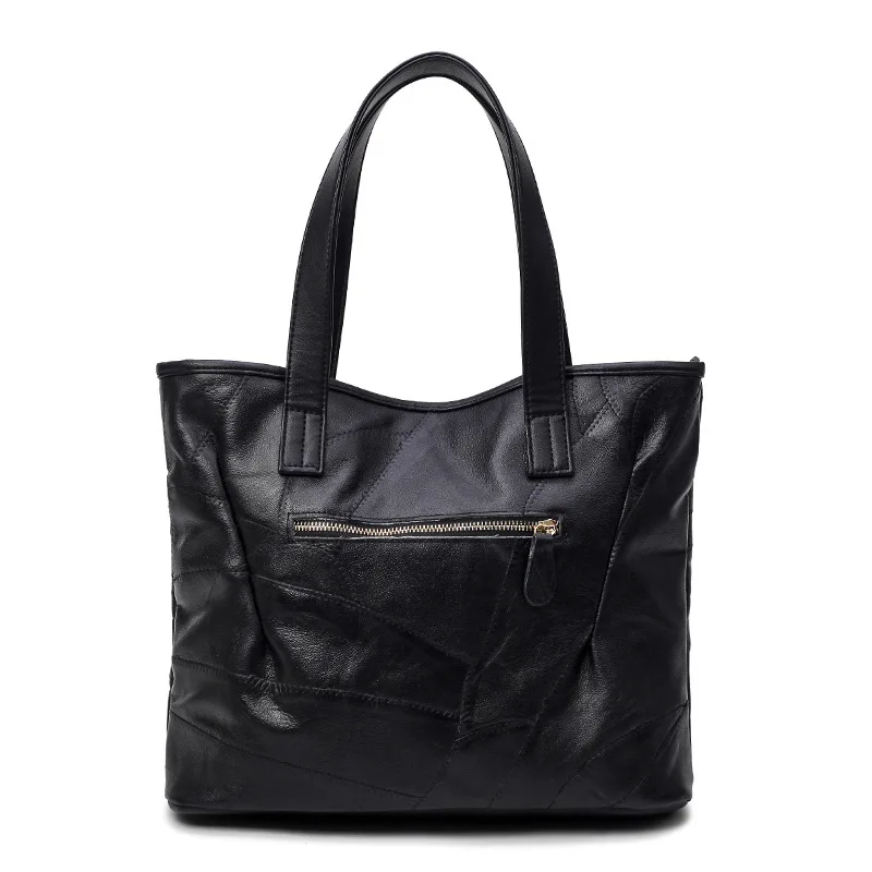 Кожаная сумка Кожа На Плечо Большой Пакет Шить Женщины Мягкая Ручной