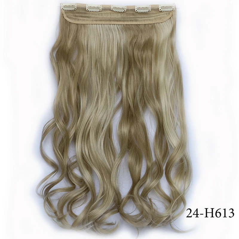 Multi Цвета 6 Модели 24 дюймов Жаропрочных Шиньоны Синтетический Клип В Наращивание