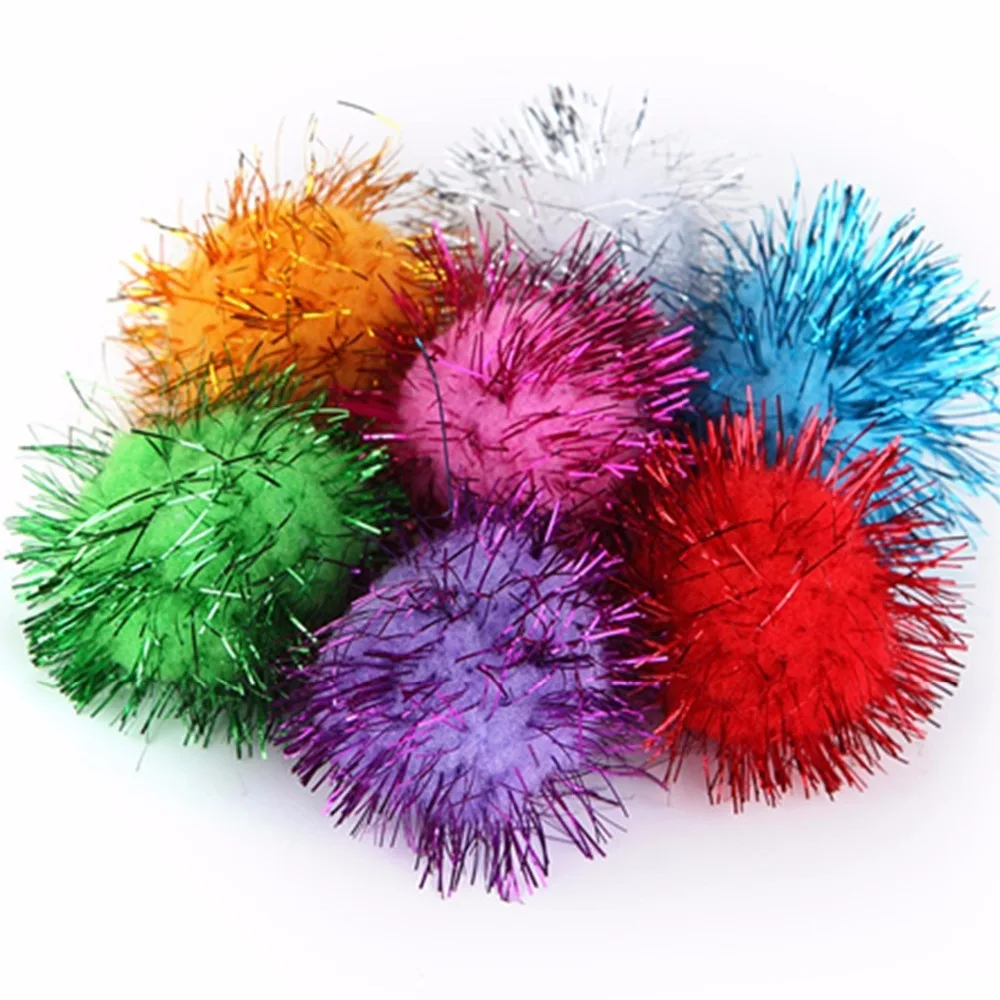 100 шт./упак. Рождество вечерние с декоративными помпонами мягкие пушистые