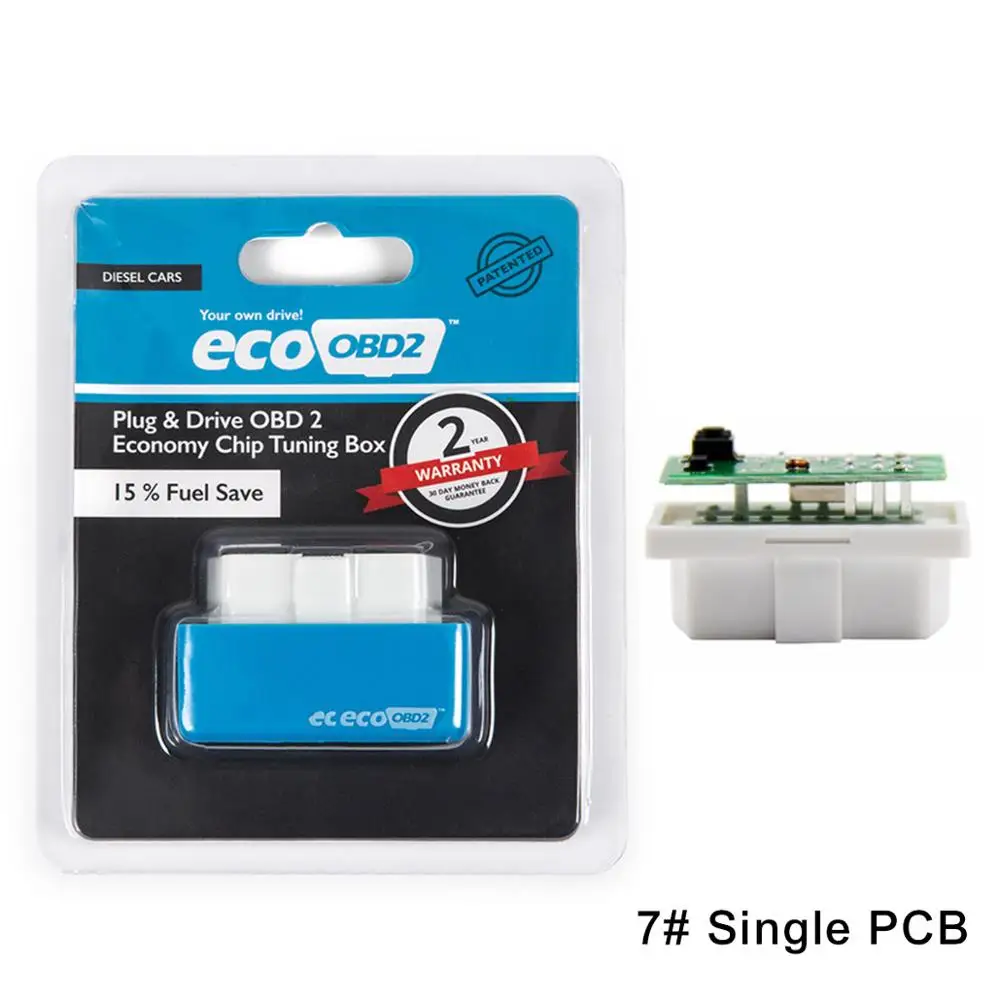 blue single Diesel 3 ColorsNitro OBD2 EcoOBD2 чип-тюнинговая коробка для ЭБУ вилка и драйвер NitroOBD2 Eco OBD2 для бензинового дизельного автомобиля 15% экономия топлива больше мощности - Color: blue single Diesel