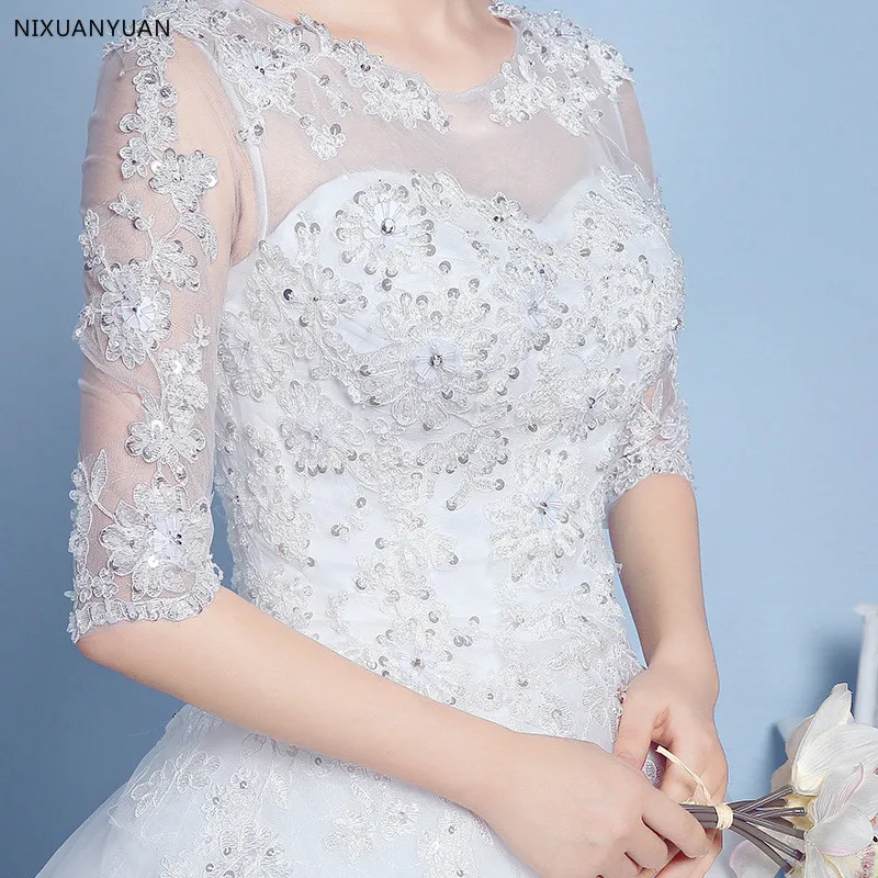 NIXUANYUAN 2021 с длинными рукавами Vestido De Noiva кружевные свадебные платья на заказ
