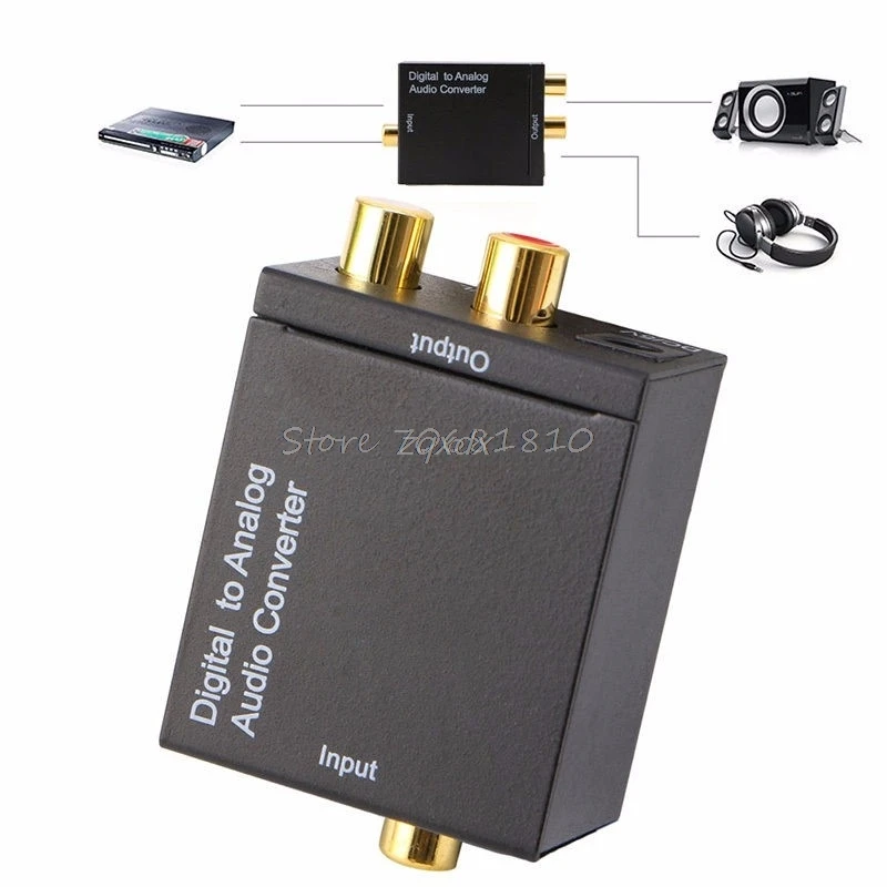 DAC Цифровой оптический Toslink SPDIF коаксиальный аналоговый L/R RCA аудио конвертер |