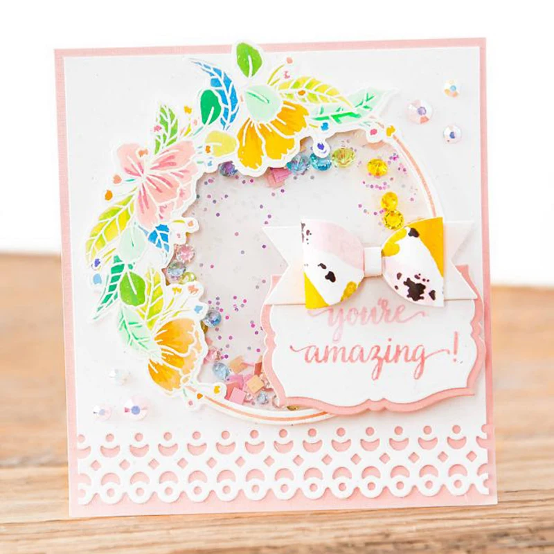 Luck YCraft 5PCS lace Metal Cutting Dies for DIY Scrapbooking Embossing Paper Cards Making Crafts Dies Cut