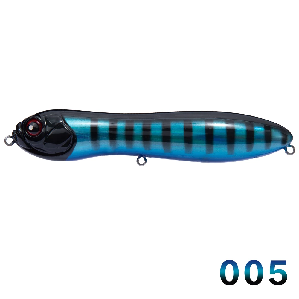005 Hunthouse trairao головой змеи стиле карандаш приманка 13 см 32g громкий звук topwater длинные Литой Рыбалка приманки громкий шум для щука приманку - Цвет: 005