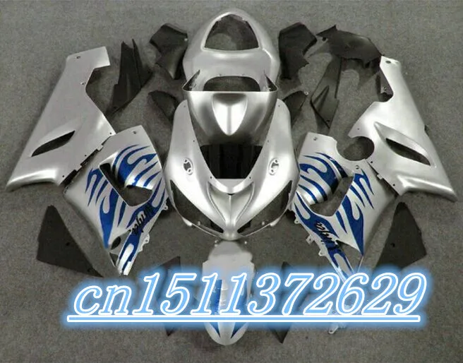 

NINJA ZX-6R 07 обтекатели для Kawasaki ZX 6R 07 08 ниндзя ZX6R 636 07 08 ZX 6R 2007 2008 обтекателя комплекты серебристый синий Freecustom