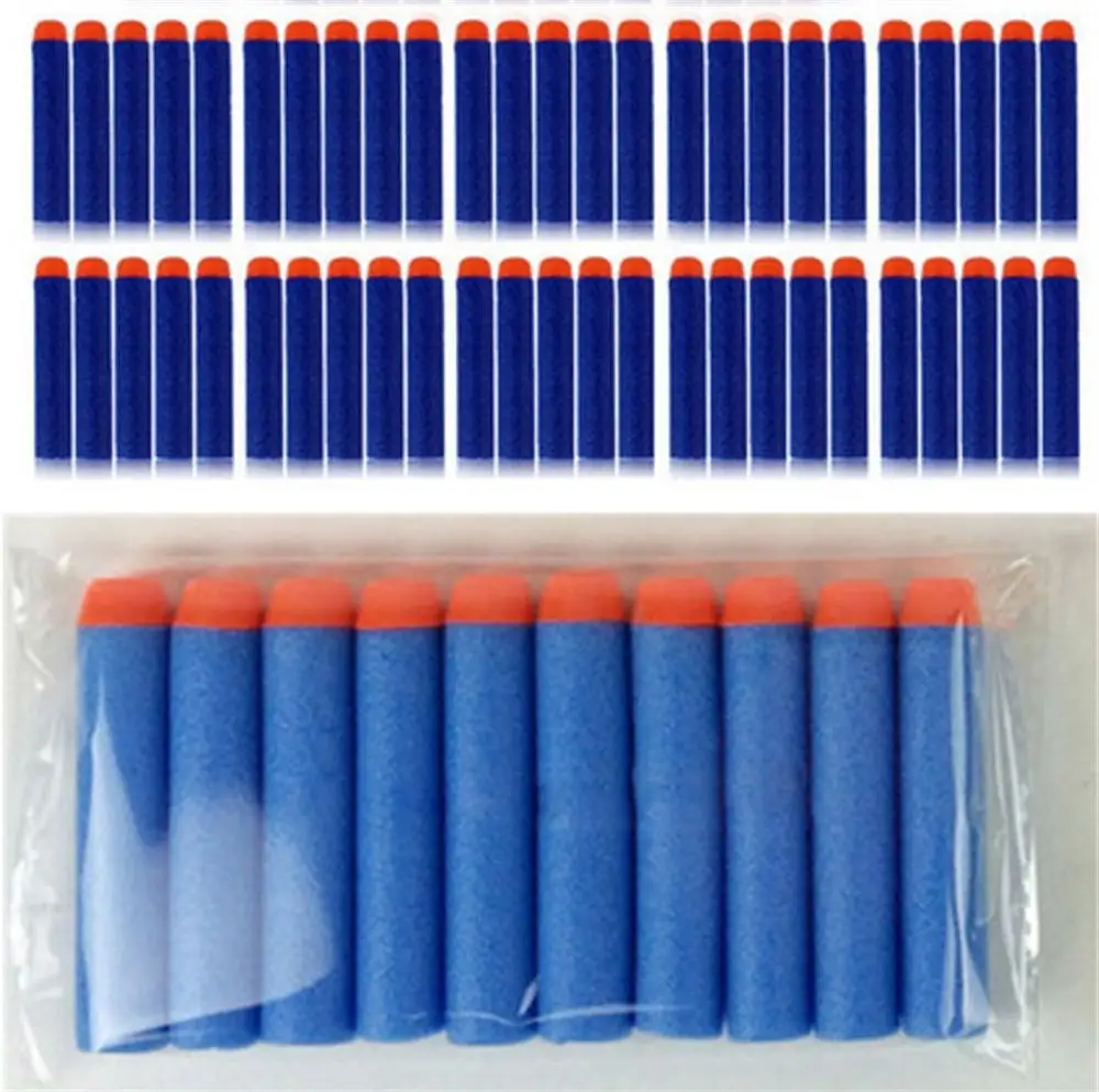 50/100/200pcs Children Kids Funny toy Gun Refill Nerf N-STRIKE Soft Bullet Darts | Игрушки и хобби