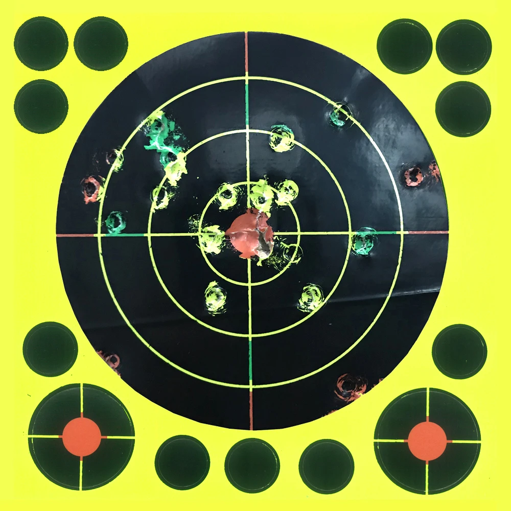

8"X8" Triple Colors Reactive & splatter Shooting targets for Gun-Pistol-Rifle-Airsoft-Pellet Gun- Air rifle
