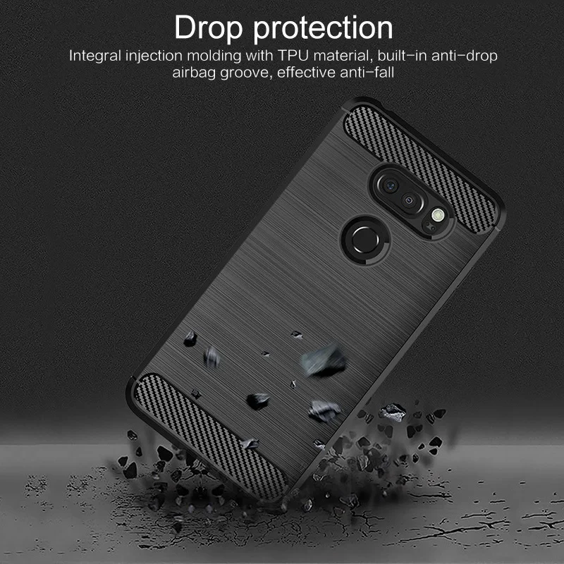 Для LG V30 мобильный телефон чехол защитный из матового углеродного волокна с