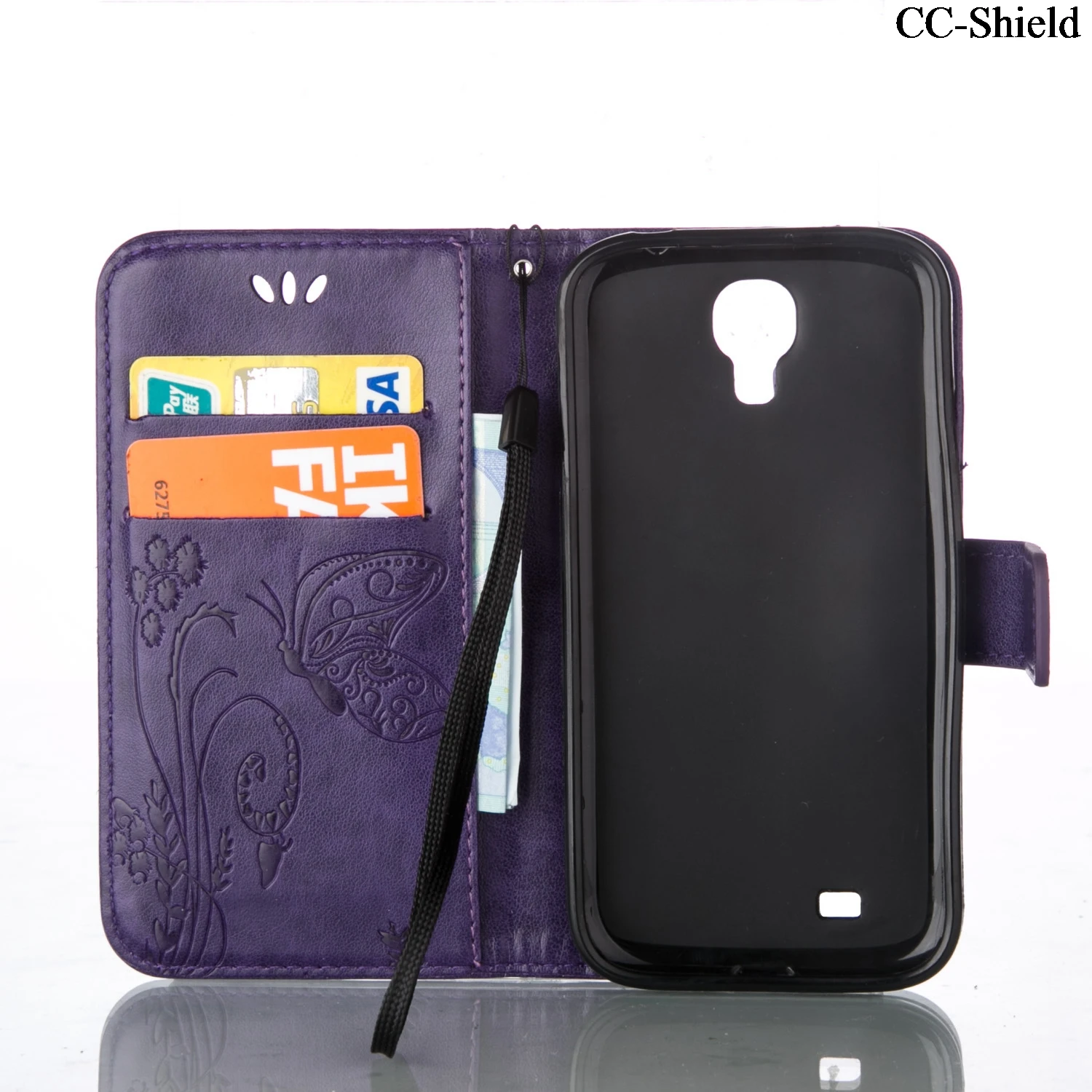 Флип кейс для Samsung Galaxy S4 mini S4mini i9192 кожаный флип чехол бумажник GT i9195 Чехлы