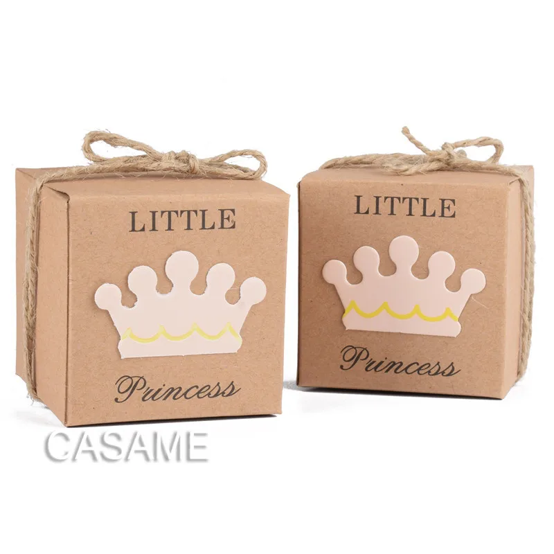 Подарочные коробки принцессы для детского душа рустикальная коробка из крафт