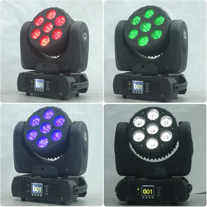 Мини sharpy концертный ночной клуб 7*15 Вт RGBW 4 в 1 Сильный луч led сценический