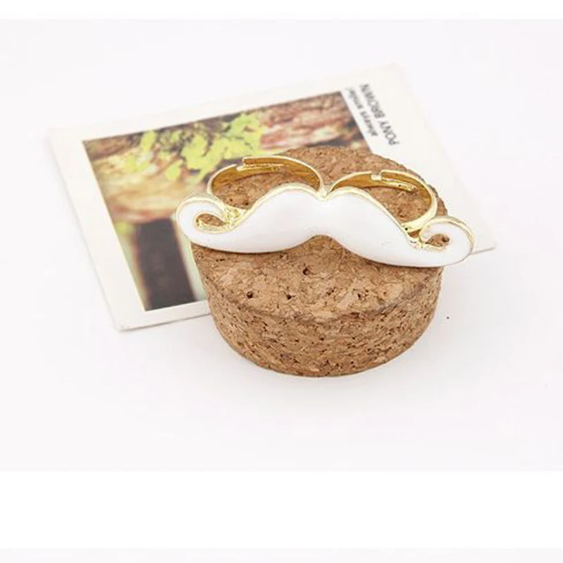 Классические двойные кольца Anise для женщин креативное белое эмалированное