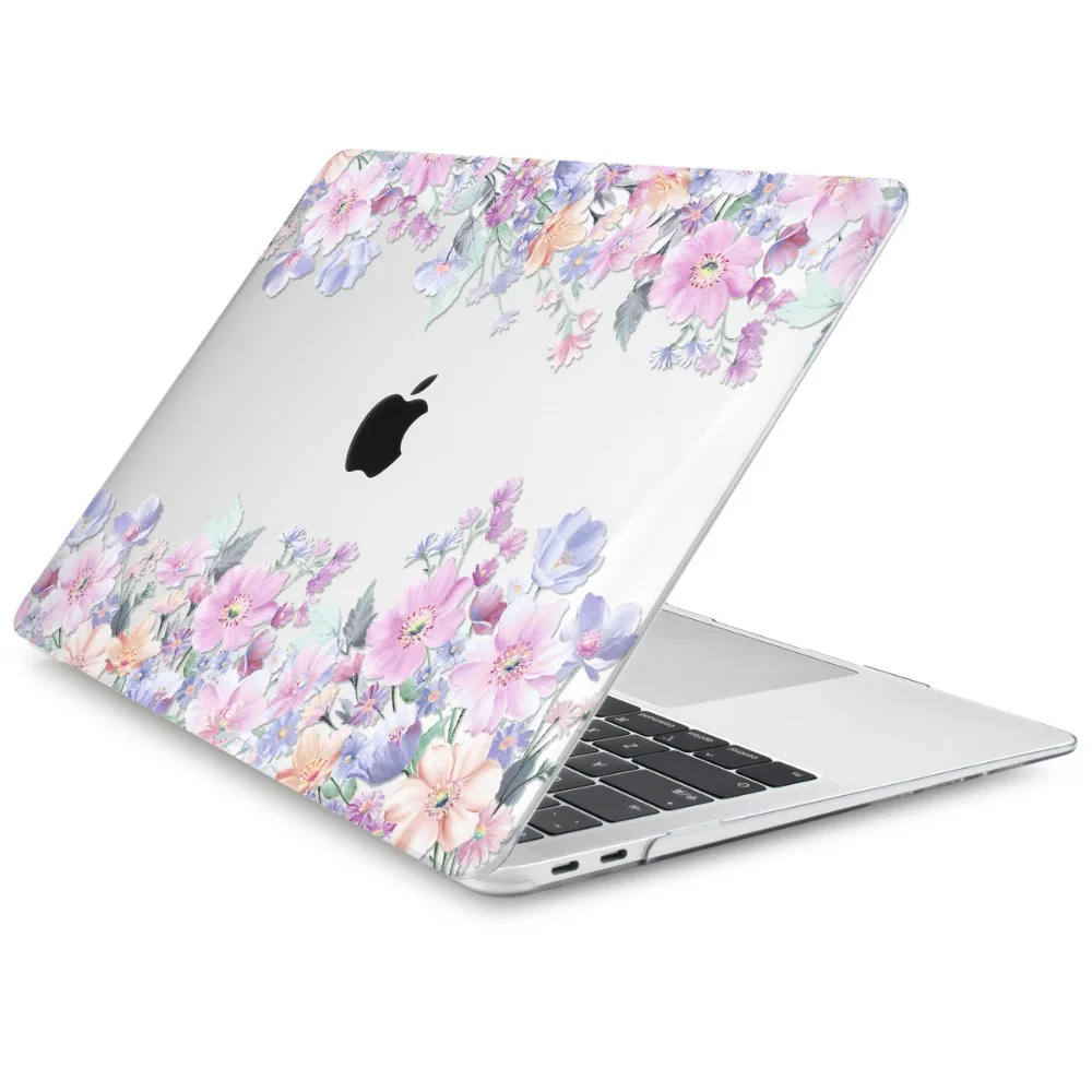Чехол с кристаллами для Macbook Air 1" A1932 милый цветочный пластиковый жесткий чехол Pro 13 15" retina Touch Bar Air 13,3