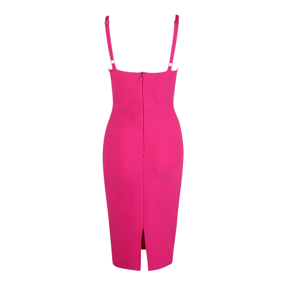 Настройки Бандажное платье Vestidos Verano Розовый Креп платье с корсетом Bodycon клуб знаменитостей вечерние 4053