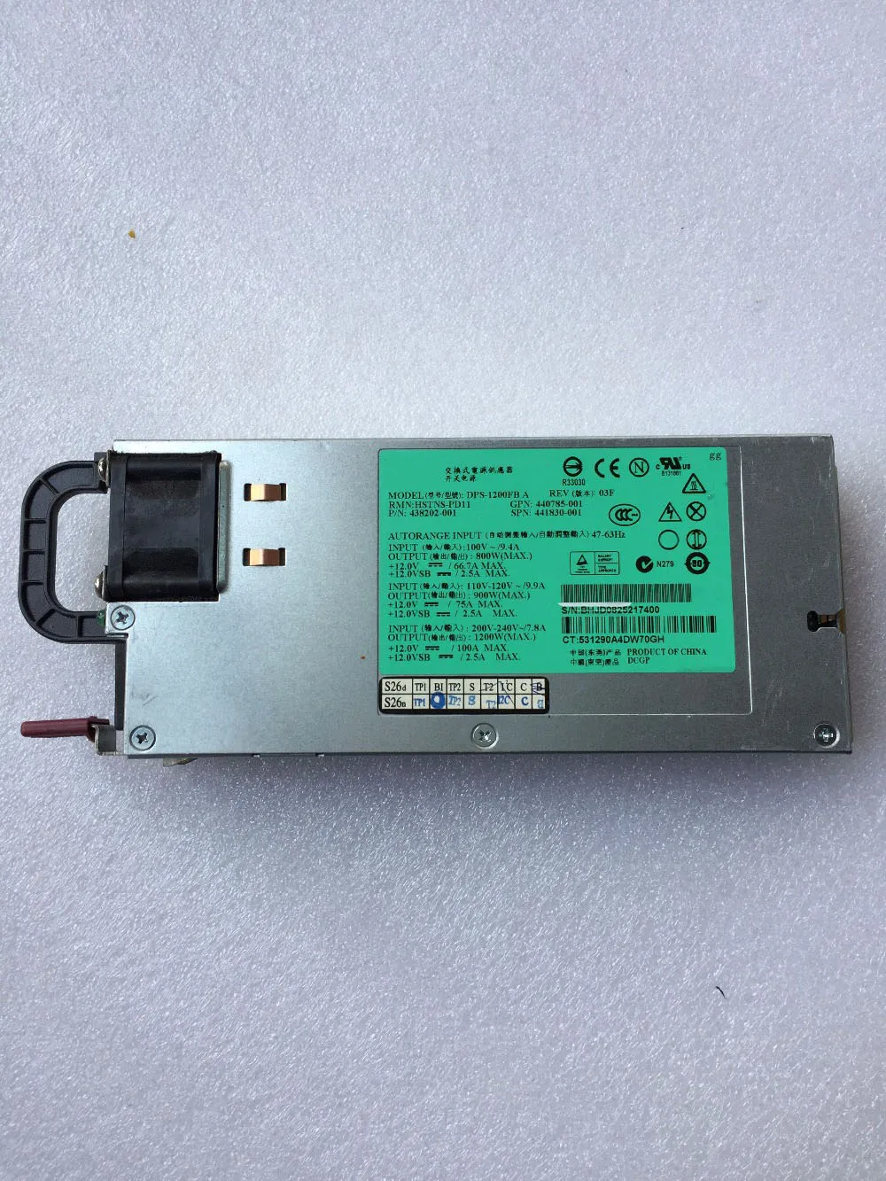 Импульсный источник питания 800/1200 вт для женской модели 438202 001 441830 440785 проверенный