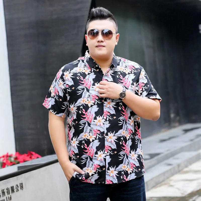 Рубашка Для мужчин на каждый день с цветочным принтом Футболка коротким рукавом