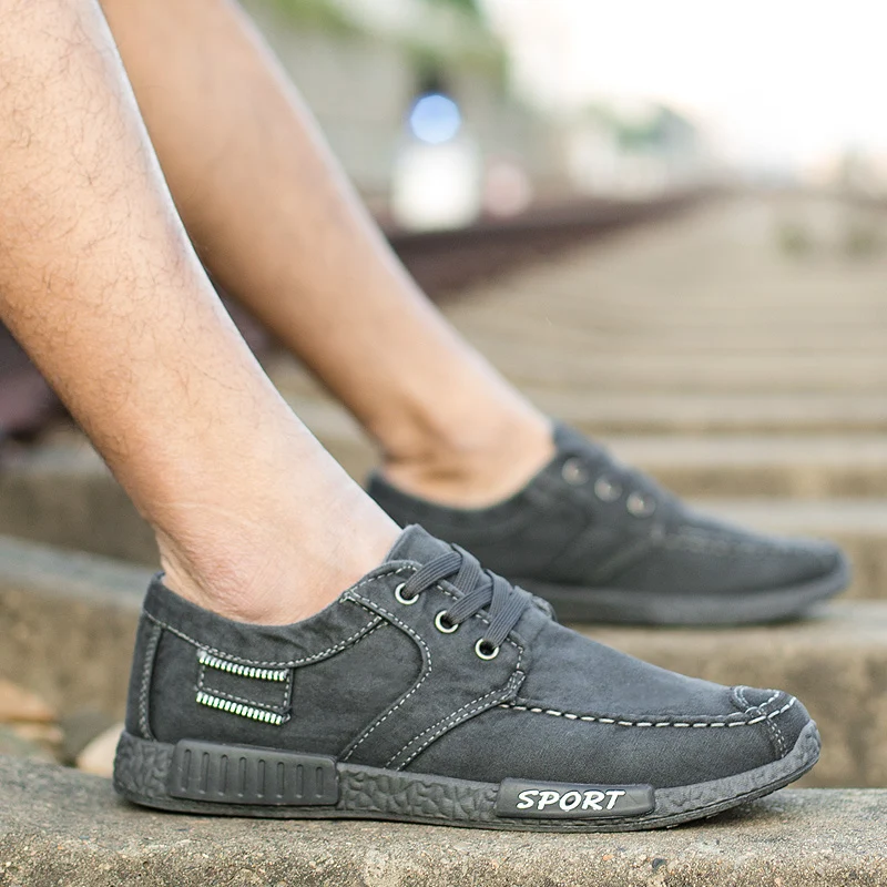 Мужские парусиновые кроссовки AFFINEST спортивные дышащие для бега на весну|mens