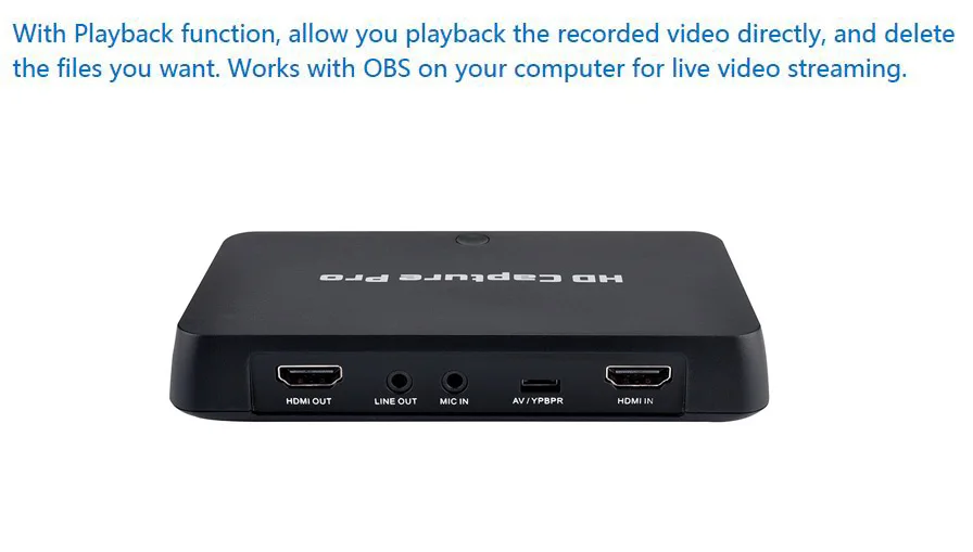 Ezcap295 HDMI 1080P Карта видеозахвата донгл ТВ воспроизведение для Xbox PS4 телеприставка ТВ-шоу PC игра Запись OBS прямая трансляция
