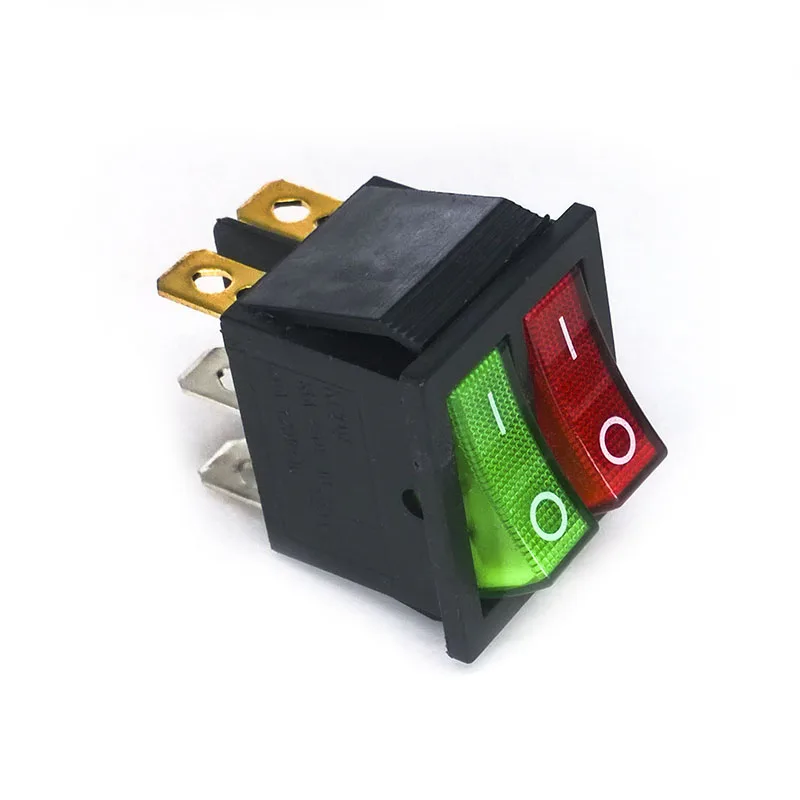 1 шт./лот 31*25 мм медная лампа DPST 6PIN кнопка вкл./выкл. оснастка для лодки рокер