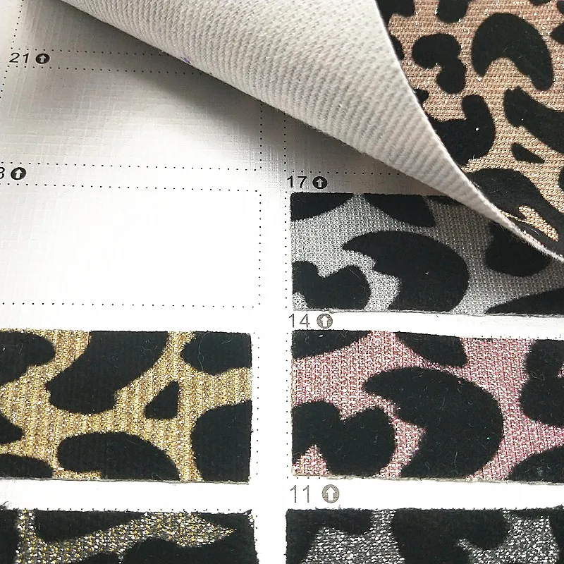 91x134cm Synthetic Leather Printed Leopard Mesh Glitter Vinyl Fabric PU DIY accessories P2172 | Дом и сад