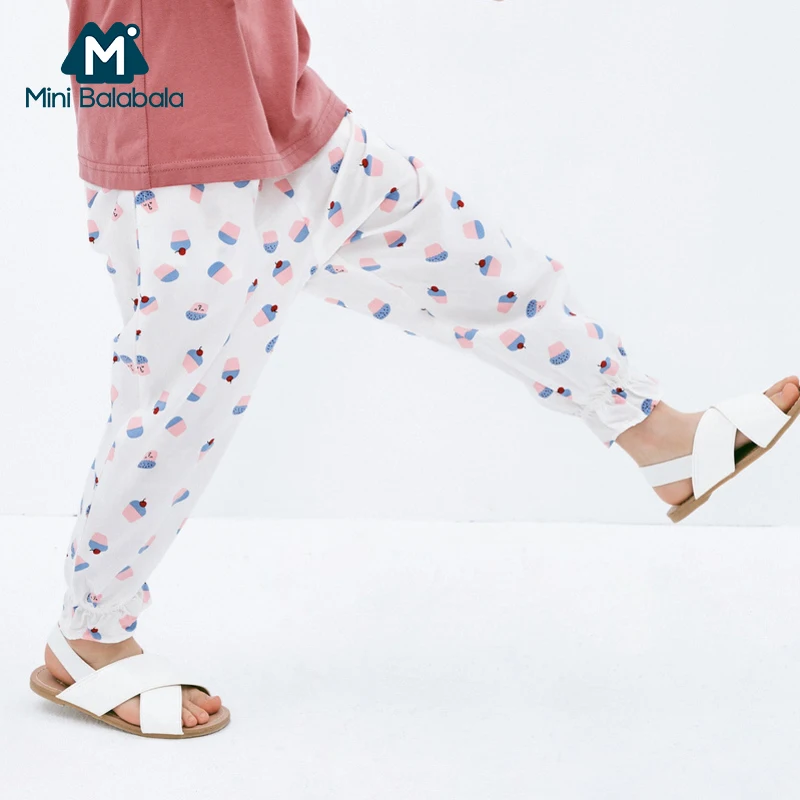 Противомоскитные штаны Mini balabalaGirls тонкие летние для родителей и детей хлопковые