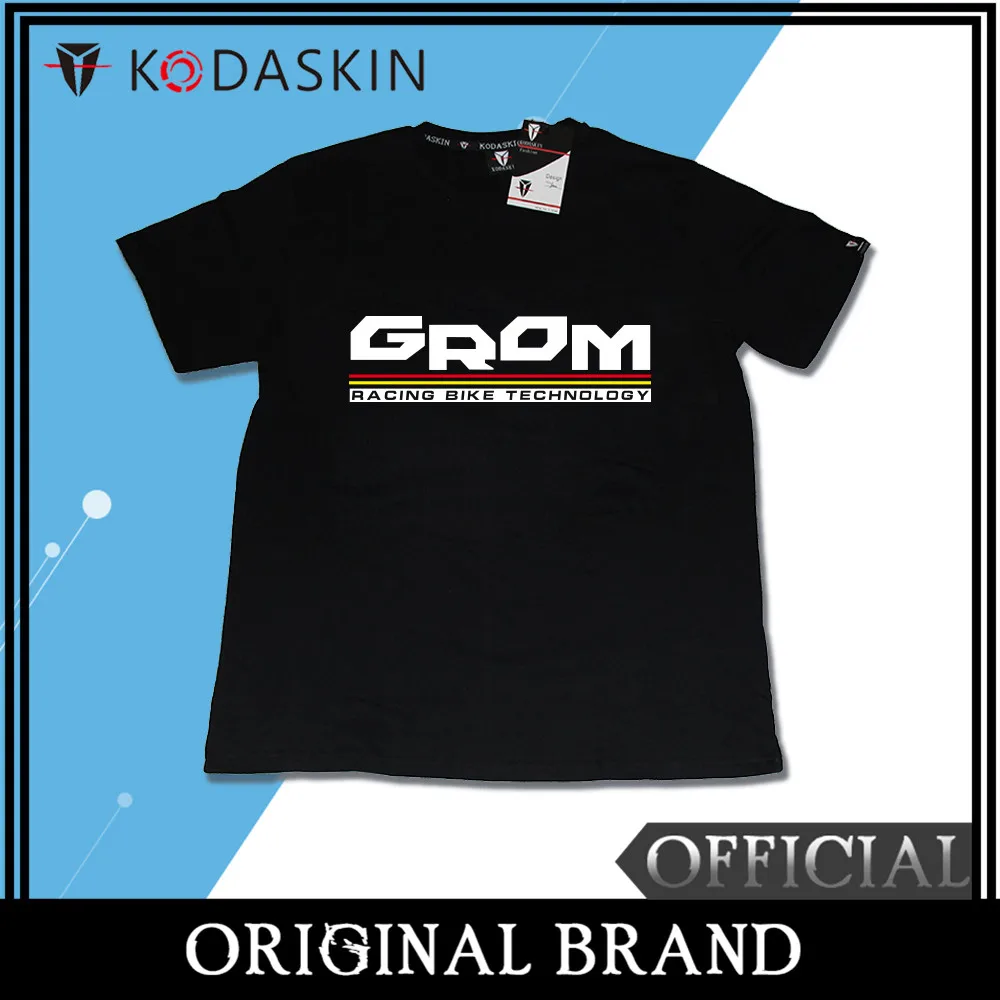 

KODASKIN 2018 Male Loose Round Neck half-sleeved Wind Rrinting Fashion Summer Free Shipping GROM MOTOROLA T-shirt