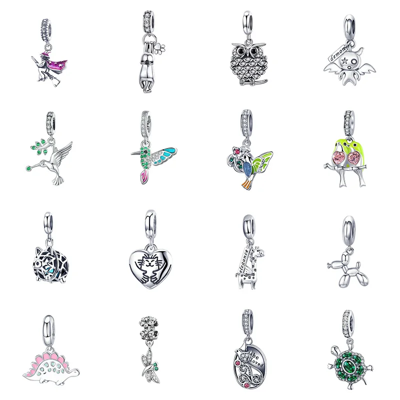 2020 новые Летающие птицы ожерелья с эльфами Подвески ведьма Сова S925 стерлингового