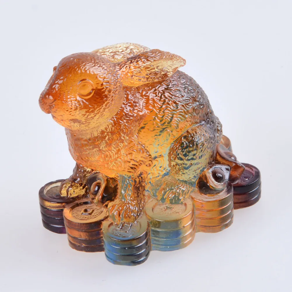 Liuli 12 китайских знаков зодиака статуэтка кролика Paperweight красивые коллекционные
