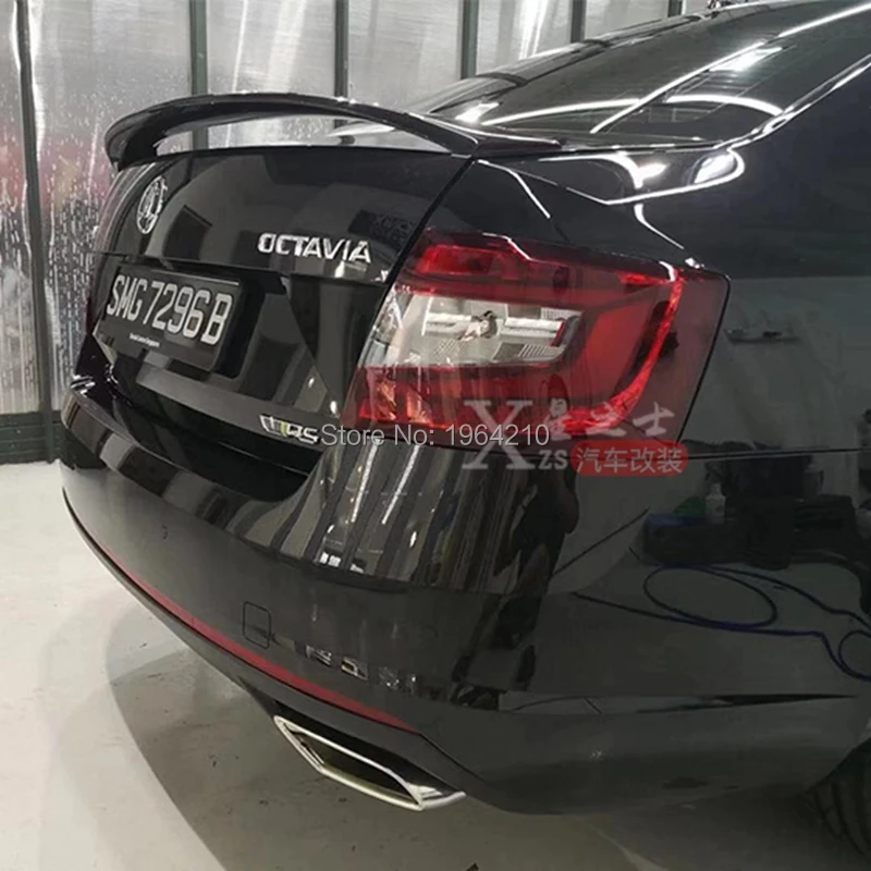 Задний спойлер Неокрашенный из АБС стеклопластика для Volkswagen Skoda Octavia 2014 2018 крыло