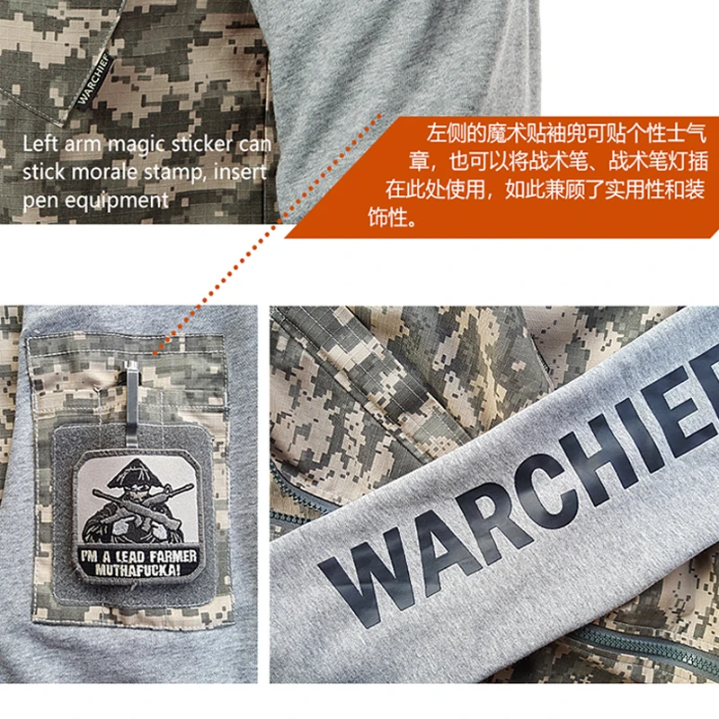 New Man Tactical Camouflage &amp Pure Patch Jacket Army Hoody Multicam Black Military | Спорт и развлечения