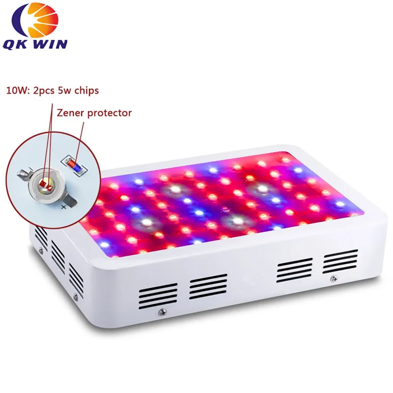 Qkwin 600 Вт двойной чип светодиодный светильник 60x10 полный спектр гидропоники
