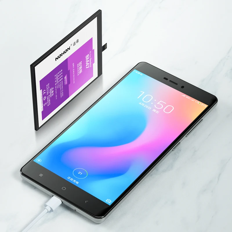 NOHON BM47 BN30 BN40 BN41 BN43 Батарея для Xiaomi Redmi 3 4 Pro S 4X 4A/Note 4/Note Замена батареи реального