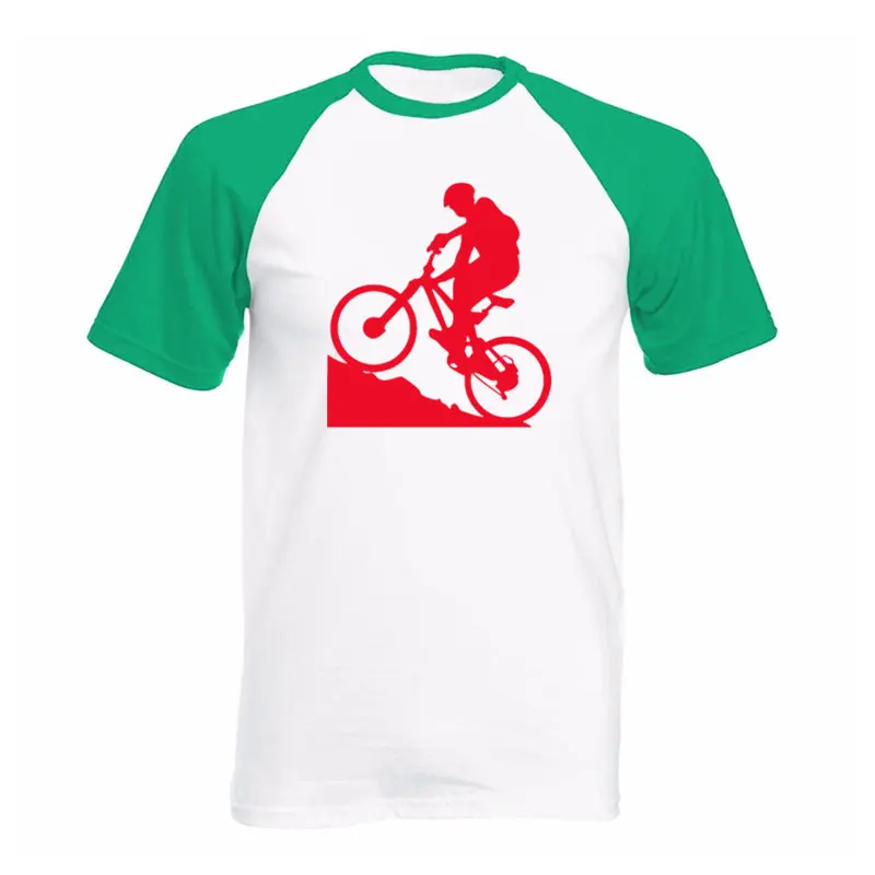 Футболка мужская с принтом горного велосипеда модная тенниска из 100% хлопка