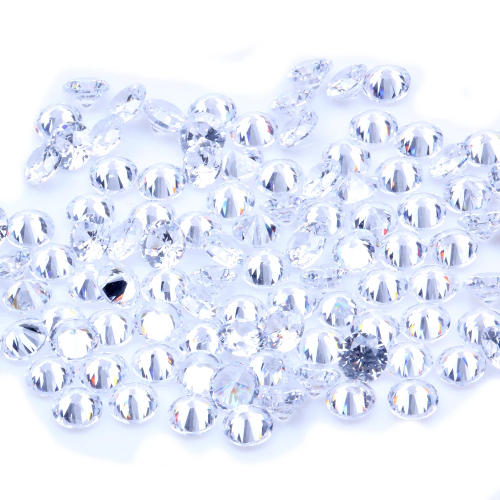 

1000 шт AAAAA + 0,8-4 мм CZ Камень круглые бусины белый цвет кубический цирконий синтетические драгоценные камни для ювелирных изделий
