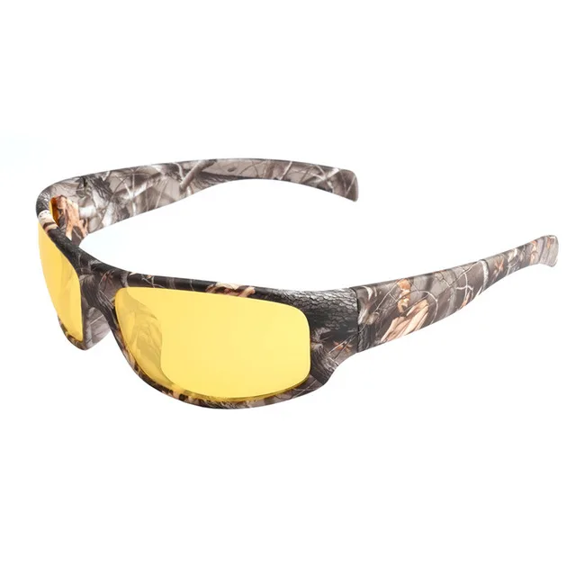 camo-y-8719 Желтые линзы поляризованные солнцезащитные очки для мужчин ночного видения очки для рыбалки вождения Oculos De Sol Masculino - Цвет: camo-y-8719