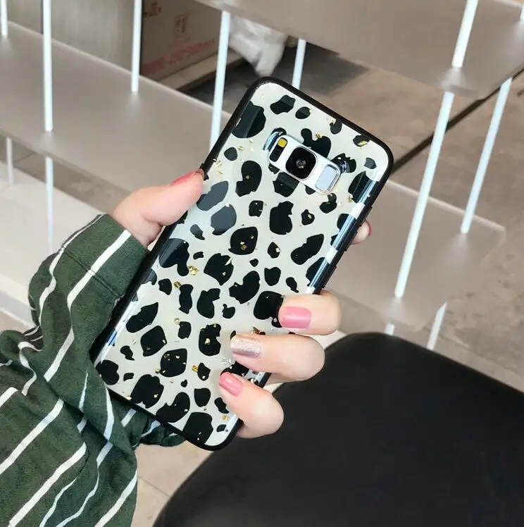 Luxury Fashion IMD Epoxy Gold foil Case For Coque Samsung Galaxy S8 S9 S10 PLUS S10+ S10E Note 8 9 S8+ S9+ Funny Fundas Cover |