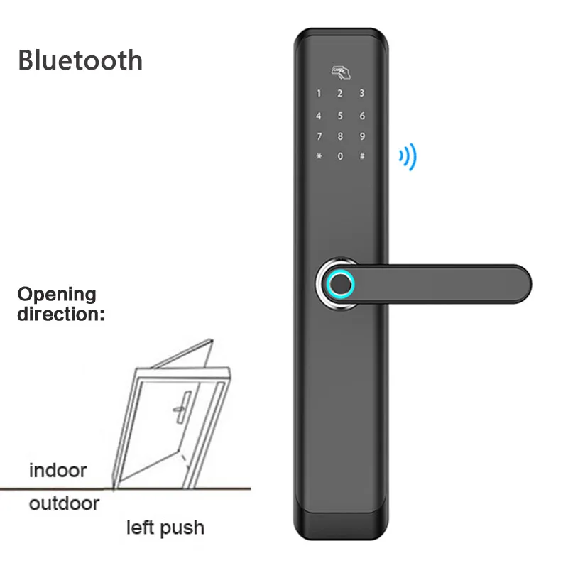bluetooth Биометрический смарт-замок с отпечатком пальца, Bluetooth, Wifi, шлюз, приложение, дверной замок, код доступа, RFID замки, интеллектуальные замки для дома, 2019NEW - Цвет: bluetooth