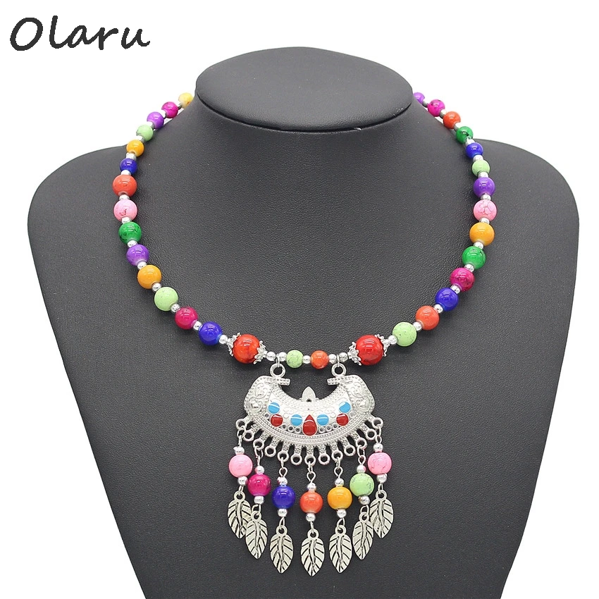 Женское Ожерелье-чокер с бусинами в виде листьев | Украшения и аксессуары