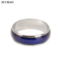 juchao changing color mood rings feeling emotion temperature ring wide 6mm smart jewelry