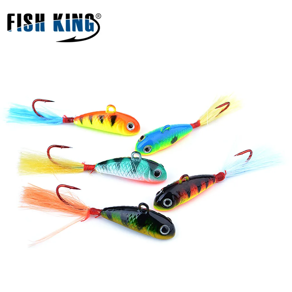 Рыболовные приманки FISH KING зимние для ледовой рыбалки 5 г 7 с 4 #2 # крючки перьевая