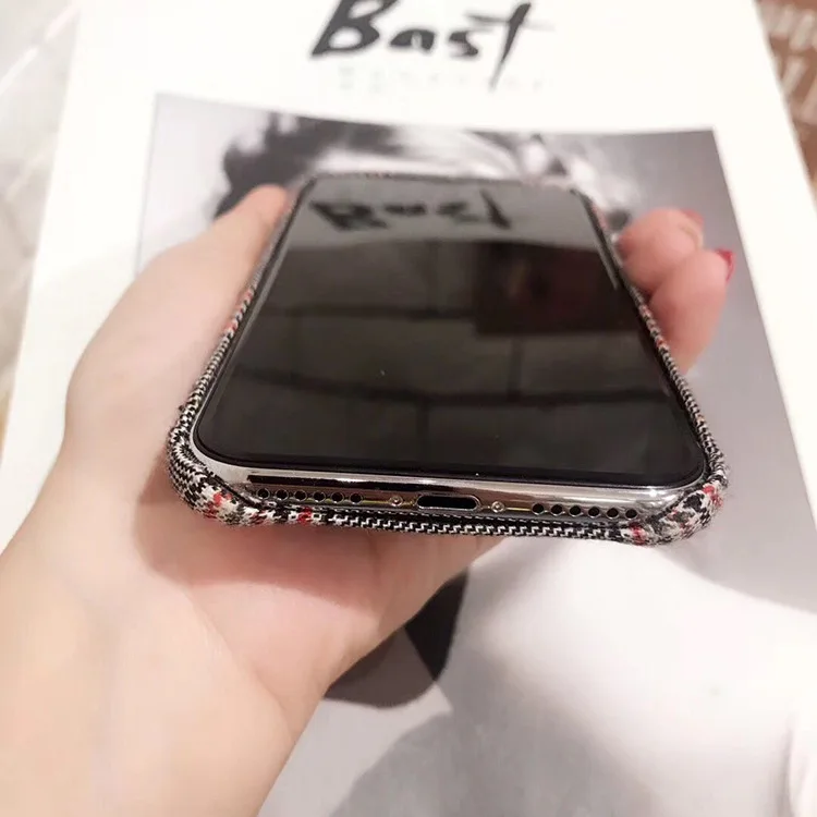 Мягкий тканевый чехол Kuutti серого и красного цвета в британском стиле для iPhone 6 Plus 7