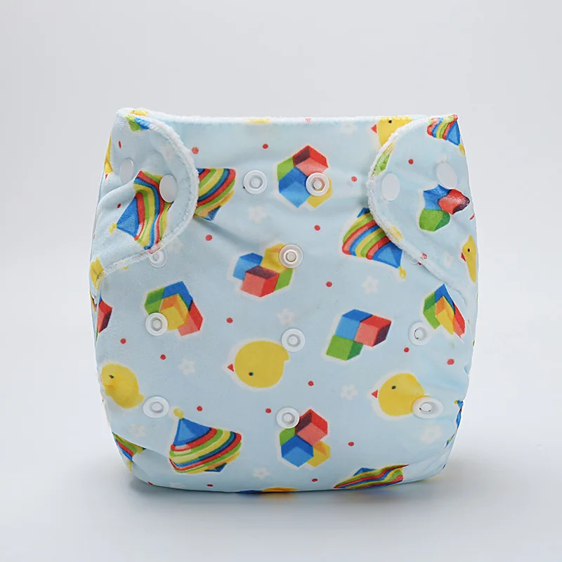 1 Piece Washable Autumn Winter Baby Cloth Diaper Cover Soft Velvet Liner Waterproof Cartoon Diapers Reusable Nappies | Мать и ребенок