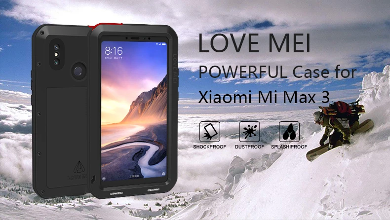 Водонепроницаемый ударопрочный грязеотталкивающий чехол для Xiaomi Mi Max 3 телефона