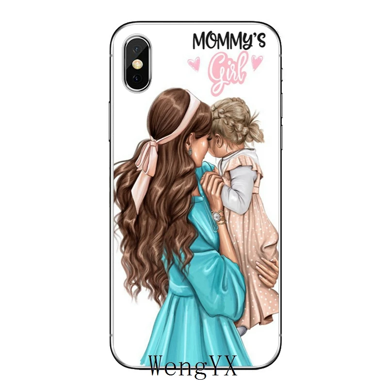 Платье принцессы супер или «I Love MaMa» для мам и дочек, для Nokia 2,1 3 3,1 5 5,1 6 7 plus, 8, 9, htc один A9 M10 M8 M9 E9 Desire U11 мягкий чехол для телефона из ТПУ